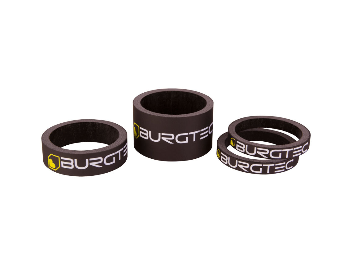 Burgtec Carbon Stem Spacer Kit - Black 3 Burgtec Carbon Stem Spacer Kit - Black