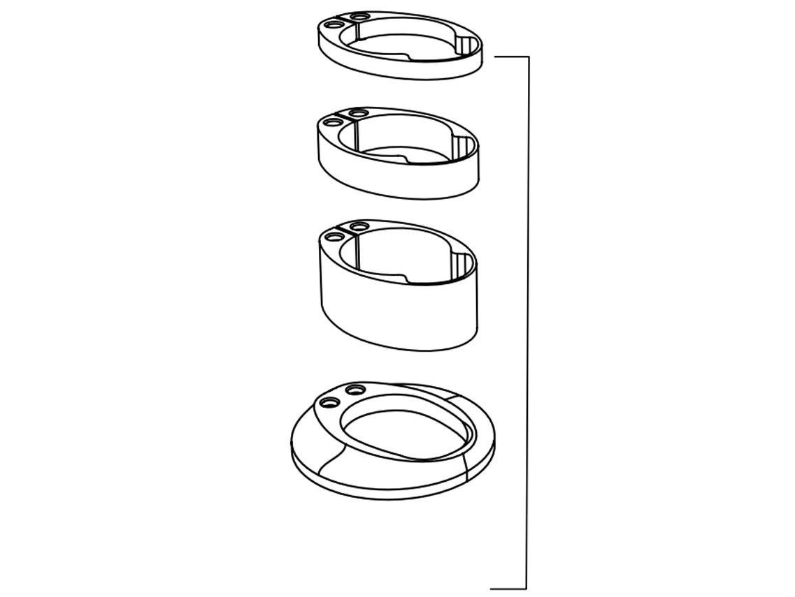 Deda Vinci Headset Nylon Spacers Kit 3 Deda Vinci Headset Nylon Spacers Kit